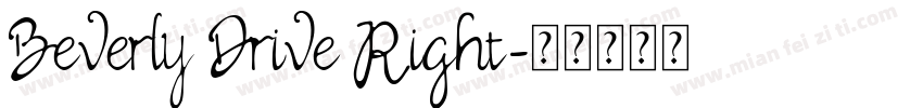 Beverly Drive Right字体转换